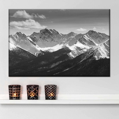 Monochromes des montagnes Rocheuses, reproduction sur toile