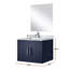 Bleu marine 24 po Meuble-lavabo X 22, comptoir en marbre, miroir 18 et robinet, résistance aux égratignures et aux taches à long terme-1823913918