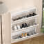 Armoire de rangement murale à chaussures peu encombrante - étagère de rangement 3/4 tiroirs en acier-131590646