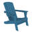 Set of 4 HDPE Outdoor Adirondack Chair Wood Texture Folding Firepit Chair  With  Cup Holder-113489357