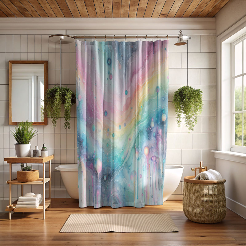 Rideau de douche 1 pièce Electric, H 74 po x l 71 po
