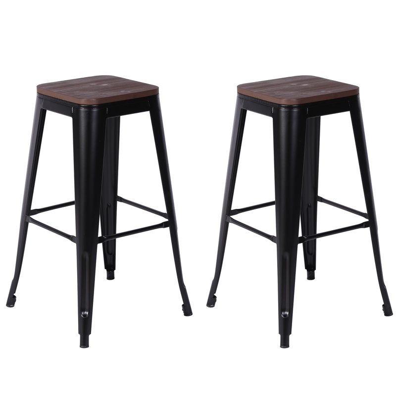 Tabouret de bar 29,5 po Ferriera, Noir, 2