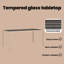 Garden Table Brown Tempered Glass&Poly Rattan Patio Table Multi Colours-1605534322-1605534326