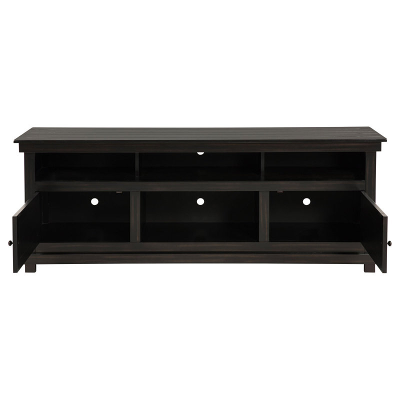 Meuble télé Castleton Java, H 27,06 po x L 70,06 po x l 16,31 po, Marron foncé