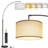 Modern Arc Floor Lamp Tall Reading Light With Remote And 4 Color Temperatures