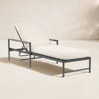 Esme 78.5'' Outdoor Powder Coated Aluminum Chaise Lounge