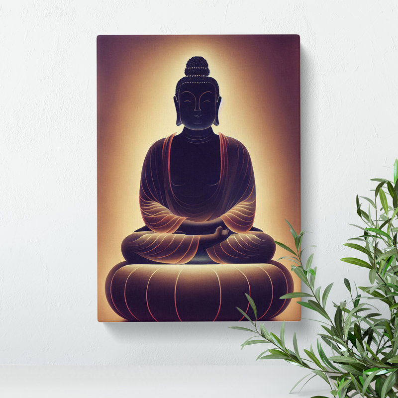 Impressive Buddha - Wrapped Canvas, 50cm H x 35cm W