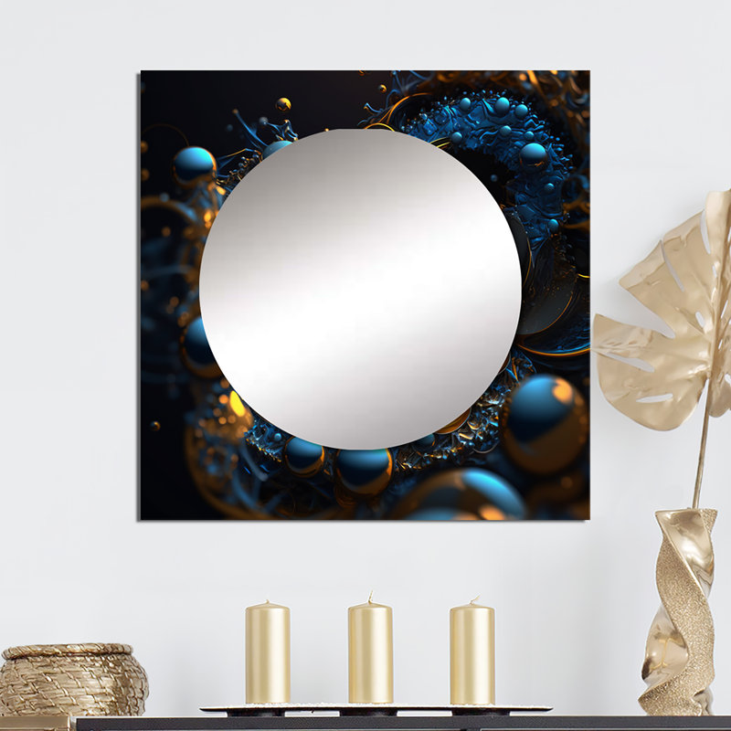 Eresmia - Miroir géométrique mural pour salle de bain, 36 po x 36 po