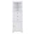 Tall Triangular Corner Cabinet With Triple Drawers And Customizable Shelves For Bathroom Kitchen-117531016