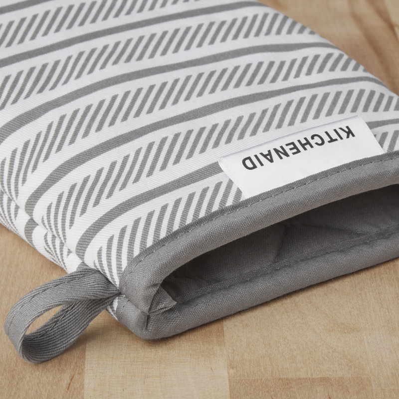 KitchenAid Albany Mini Oven Mitt, Gray, 5.5" W x 8" L