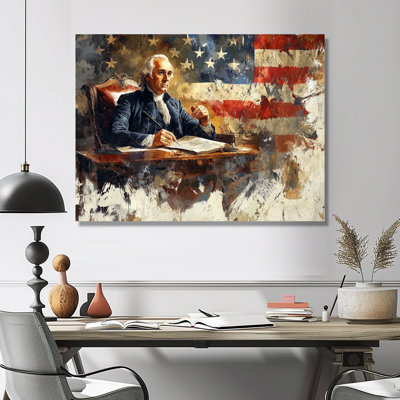 James Madison présentant la déclaration des droits aux États-Unis - Patriotiste des États-Unis, art mural