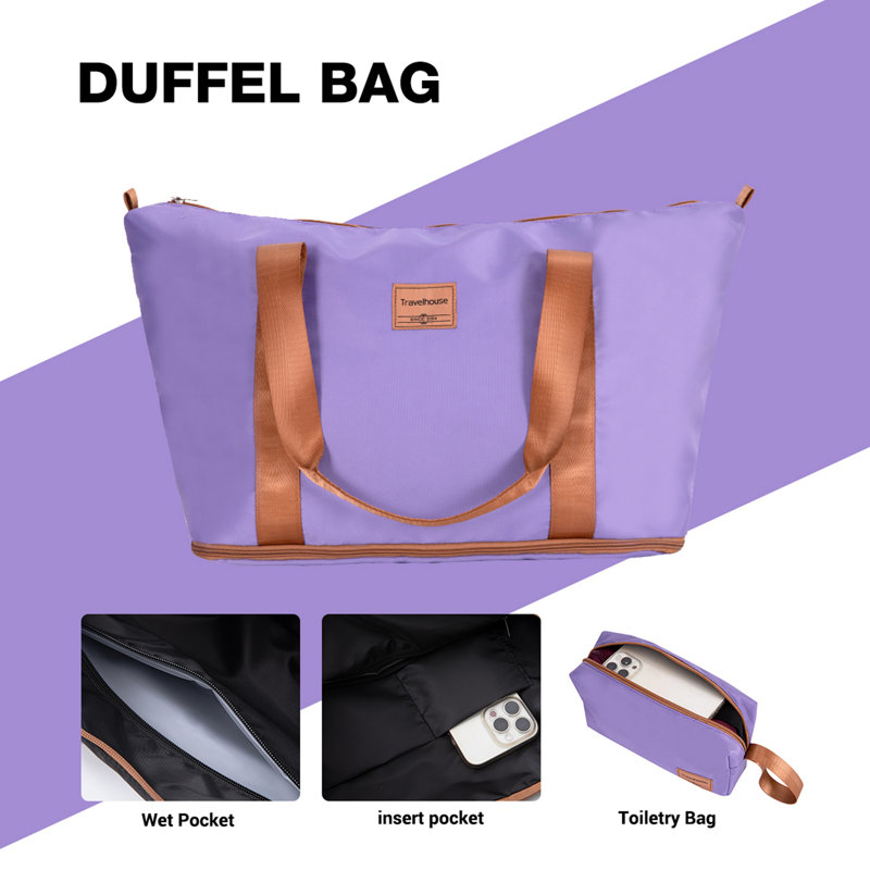 Ensemble de 6 valises rigides avec serrures TSA et roulettes, Purple