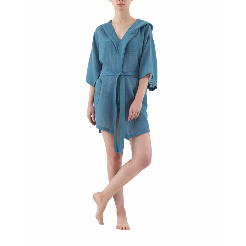 Peignoir 100% coton Boeke, Bleu, P / M