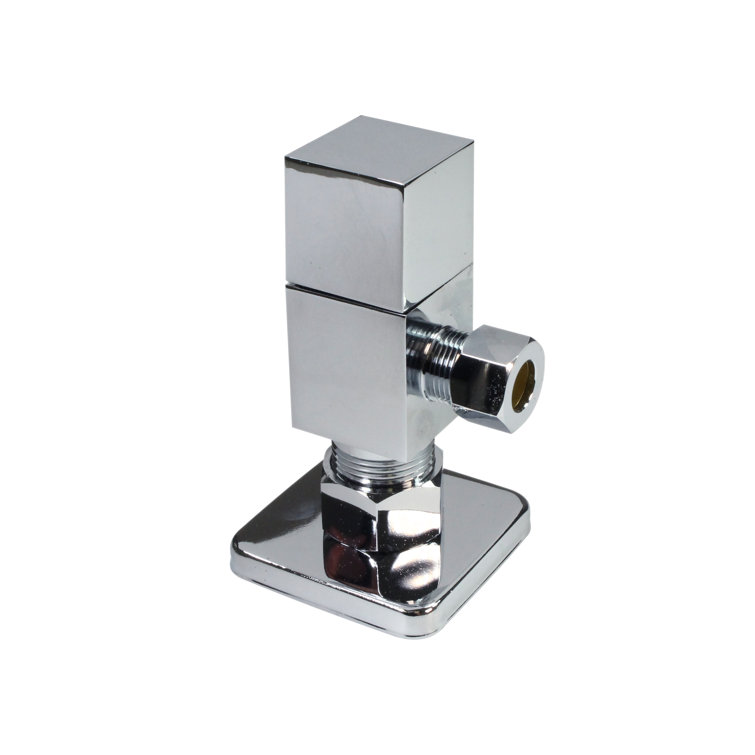 5/8" x 3/8" OD x 20" Flat Head Toilet Supply Line Kit with Square Handle 1/4-Turn Angle Stop