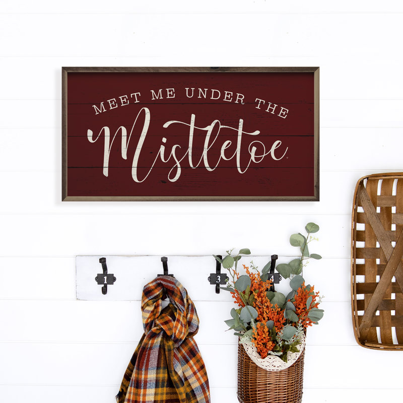 Meet Me Under The Mistletoe - rouge, H 20 po x l 40 po