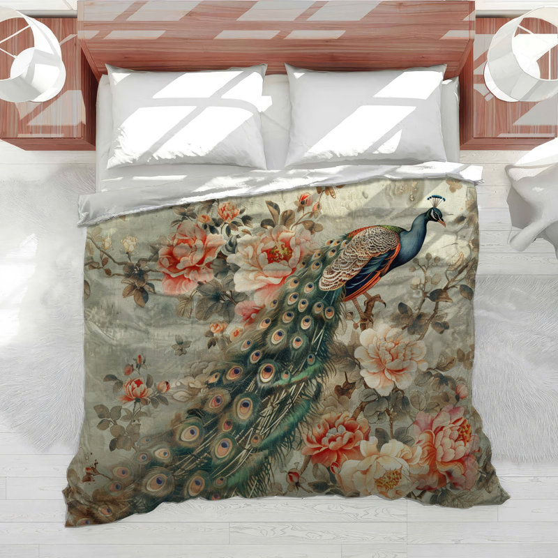 Blend Peacock Cotton Blend Comforter, Queen Comforter