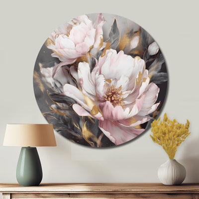 Whitworth - art floral rond en métal