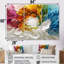 «Vortex rose de la vie accentué de bleu III», ensemble de reproductions d'art mural-107181761-107181756