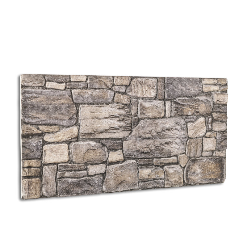 3D Faux Stone Wall Panels, Lightweight Foam Decorative Wall Cladding for Interior Accent Walls, Easy to Install, Water-Resistant & Insulated, Set of 9 (Covers 48 Sq Ft)