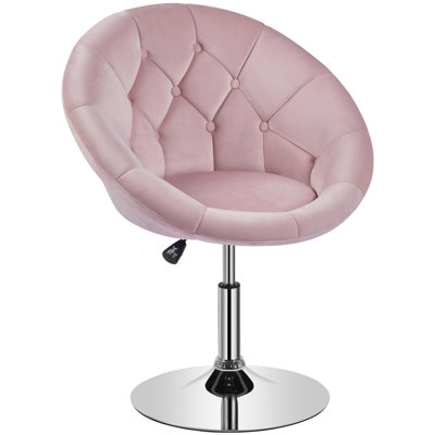 Upholstered Swivel Tufted Barrel Chair