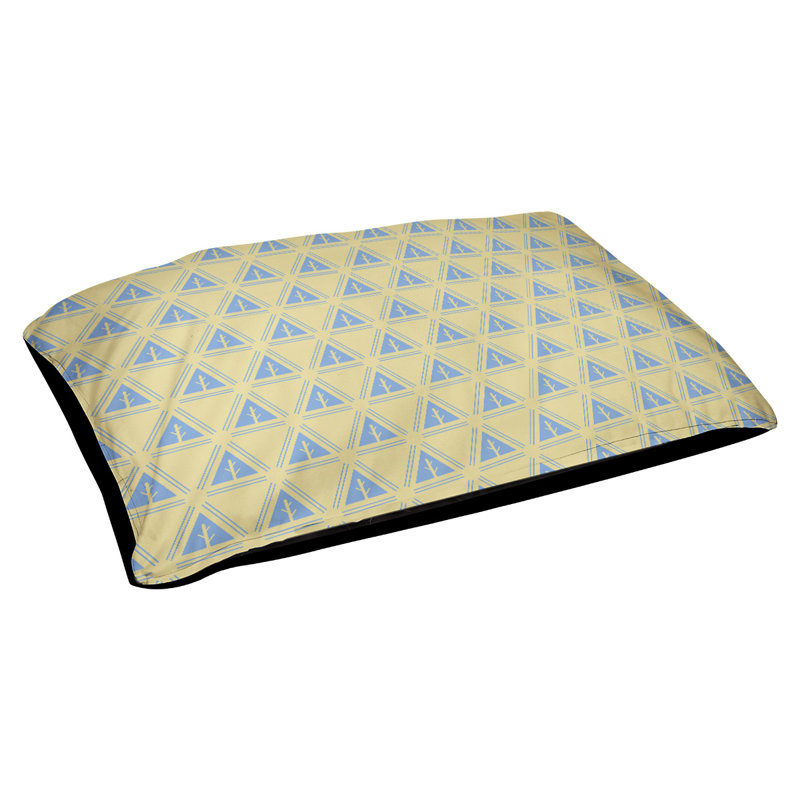 Coussin d'extérieur Chenoweth, Petit (l 28 po x P 6 po x H 18 po), Jaune / Bleu ciel