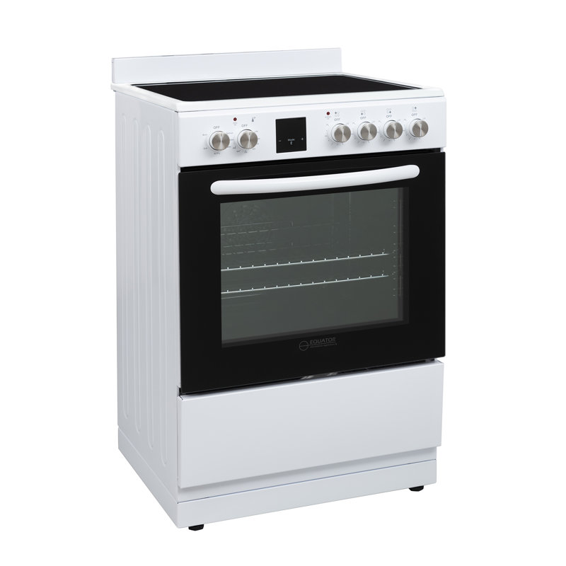 Equator Advanced Appliances Standalone 24" 2.4 Cubic Feet Ceramic burner Electric Free Standing Convection Range, White