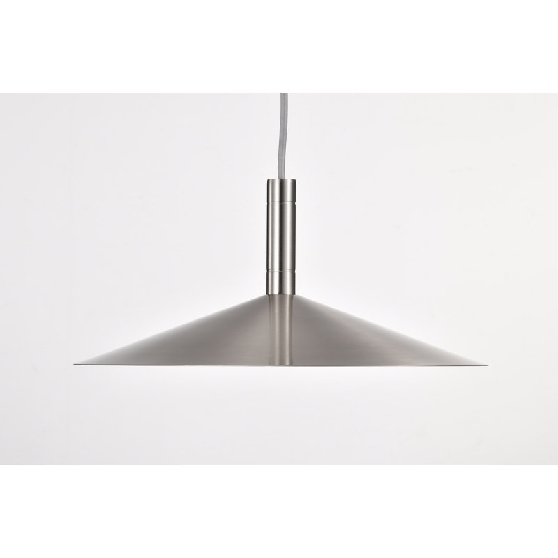 Vicente - LED Pendant - 3K/4K/5K CCT Selectable, 151.13" H x 14" W x 14" D, Brushed Nickel