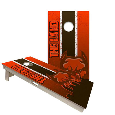 The Land 2x4 Cornhole Board Set | Includes (2) Boards (8) Bags & Optional Accessories