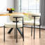 Ensemble de 2 chaises de salle à manger avec pieds en acier, beige