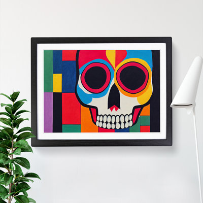 Abstract Skull - Framed Print