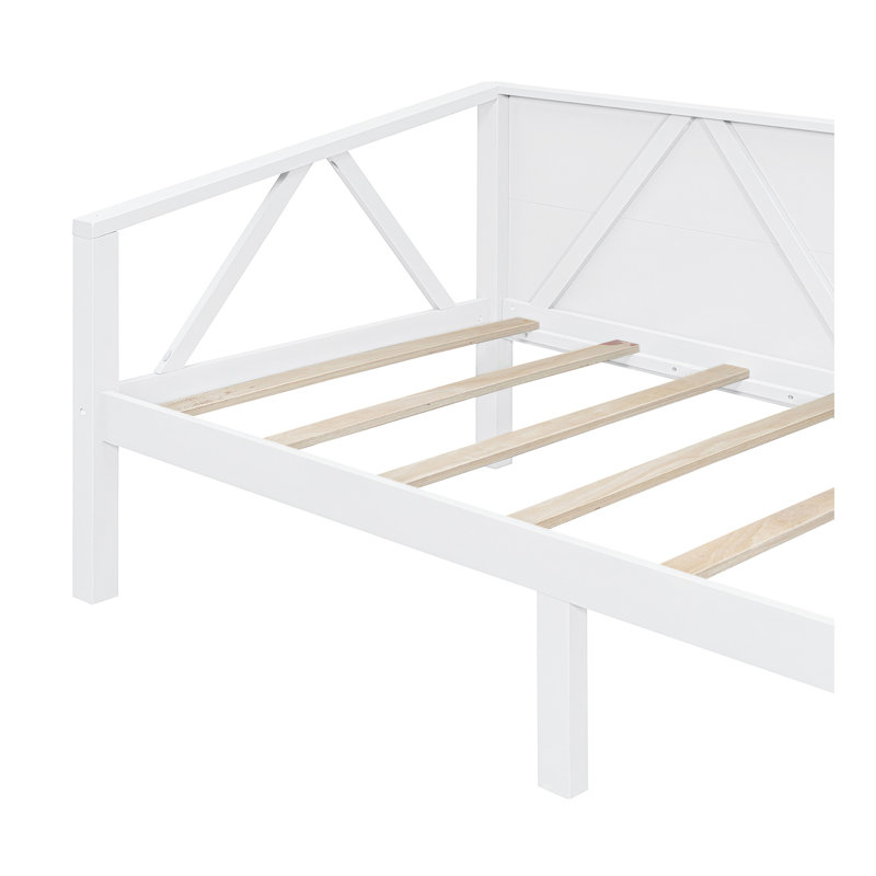 Lit de jour simple, blanc, Lit simple, Blanc