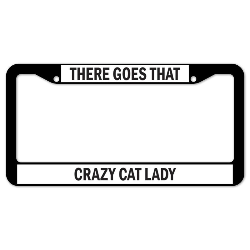 Cadre de plaque «There Goes That Crazy Cat Lady»