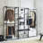 Walk-In Closet - E0 Board, Extra Deep Storage Options White Storage, Rust Metal Frame, Board
