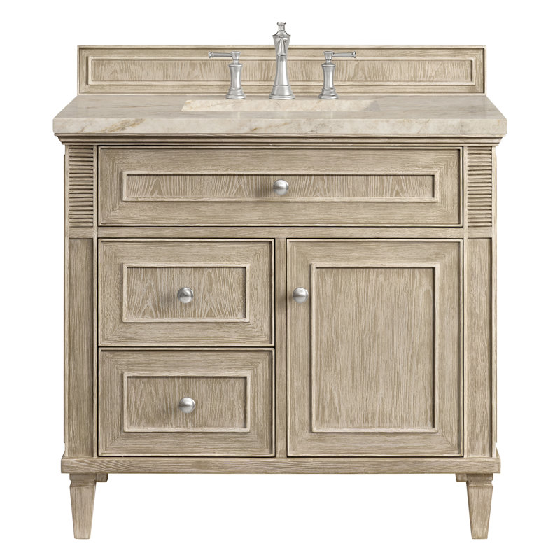 Lorelai 36'' W Single Vanity, Whitewashed Oak, Tajnar Eclos, 8" Widespread