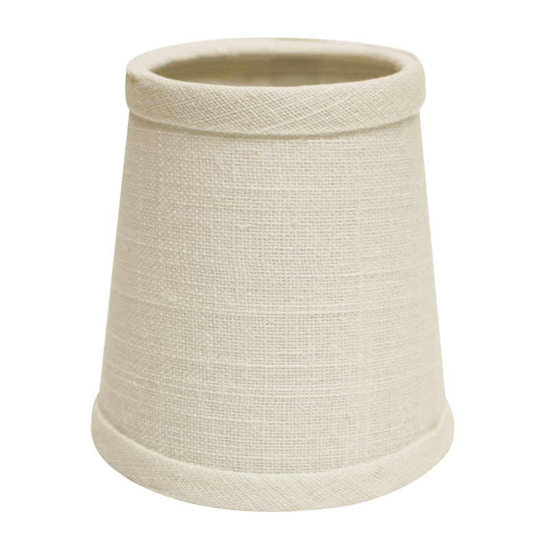 Ensemble de 6 abat-jour lustre en lin, H 4 po x l 5 po x P 5 po, Blanc cassé