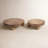 Decorative Round Wood Risers Tray for Ottoman & Coffee Table Decor - Home Decor Accent, Jewelry Display, and Kitchen Organizing - Set of 2, 10", 8"-998063968