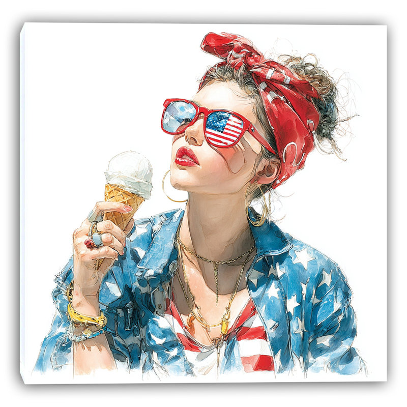 Art mural sur toile tendue Patriotic Style II