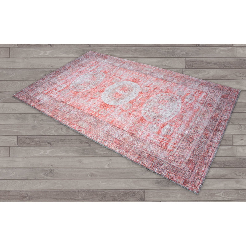 Tapis décoratif orange brûlé tissé à plat à la main Kutlu, Rectangle 8 pi 9 po x 11 pi 9 po