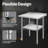 Stainless Steel Work Table With Backsplash And Wheels-1176167070