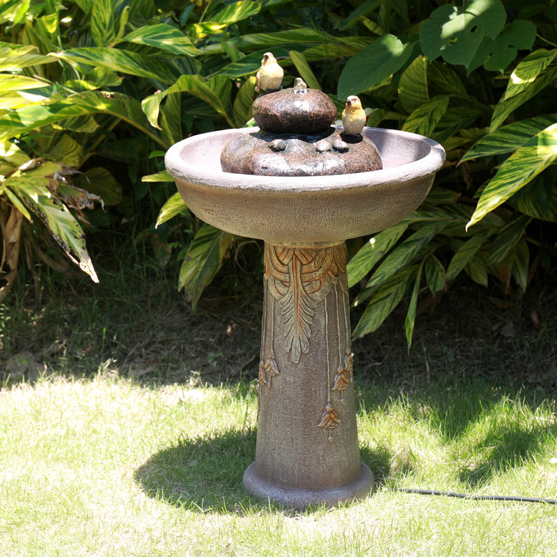 Birdbath Fountain with Lights