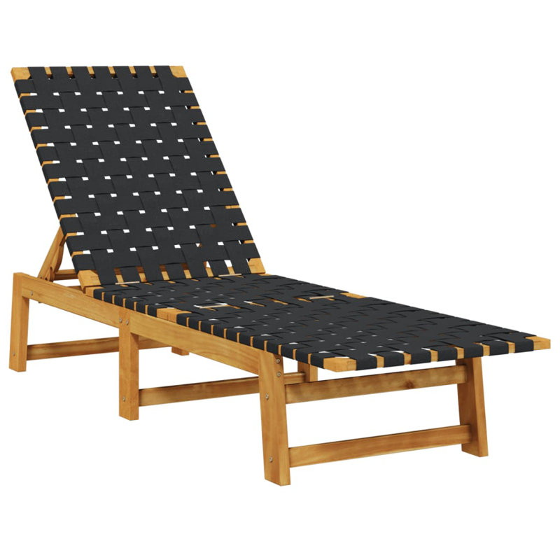 157cm Long Single Chaise, Brown/Black