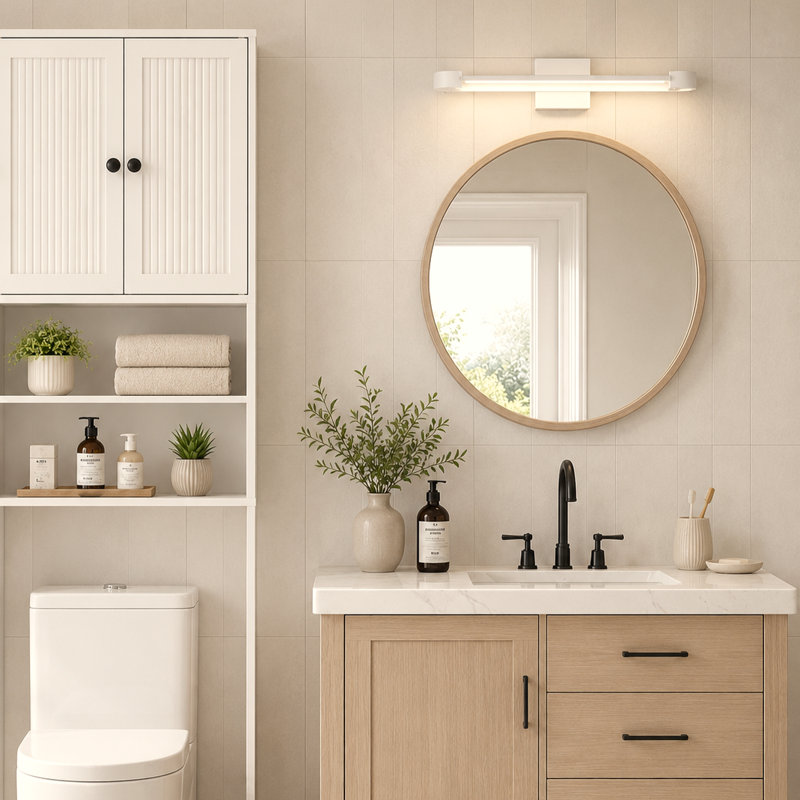 Modern 1-Light Dimmable Linear LED Vanity Light