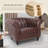 Fairport Faux Leather Chesterfield Chair-1690587207