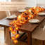 Guirlande 4 pièces feuilles d'érable avec lumières - 80 décorations d'automne à piles pour Halloween, l'Action de grâce, la maison et l'extérieur