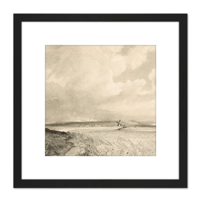 Cornfields Near Brighton 1846 by David Lucas - Single Picture Frame Print