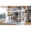 Lit mezzanine spacieux en métal avec garde-robe et bureau pour la vie moderne