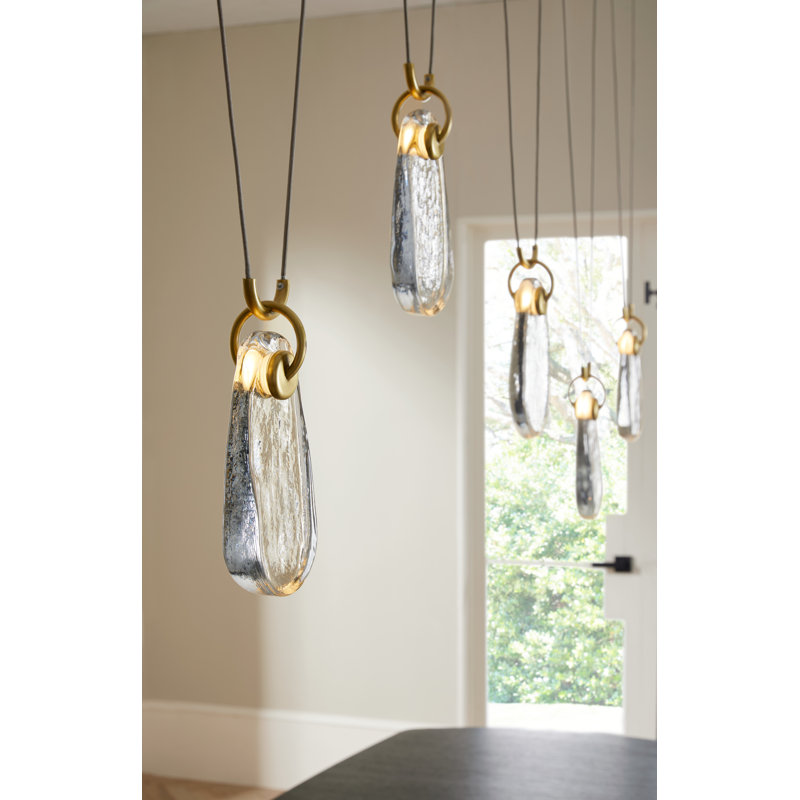 Melt 5 - Light LED Chandelier, English Bronze Iron