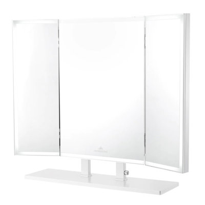 Trifecta Pro Lighted Makeup Mirror, Vanity Mirror Lights, Tabletop Rectangle Mirror