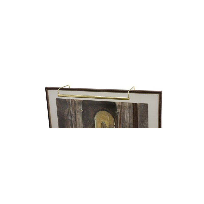 Frame Mounted Picture Light, Polished Brass, 7.5" H x 11" W x 8" D