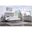 1pièce lit de style contemporain gris avec finition grège doux et grain de bois naturel pour banc de grand lit.-480450630
